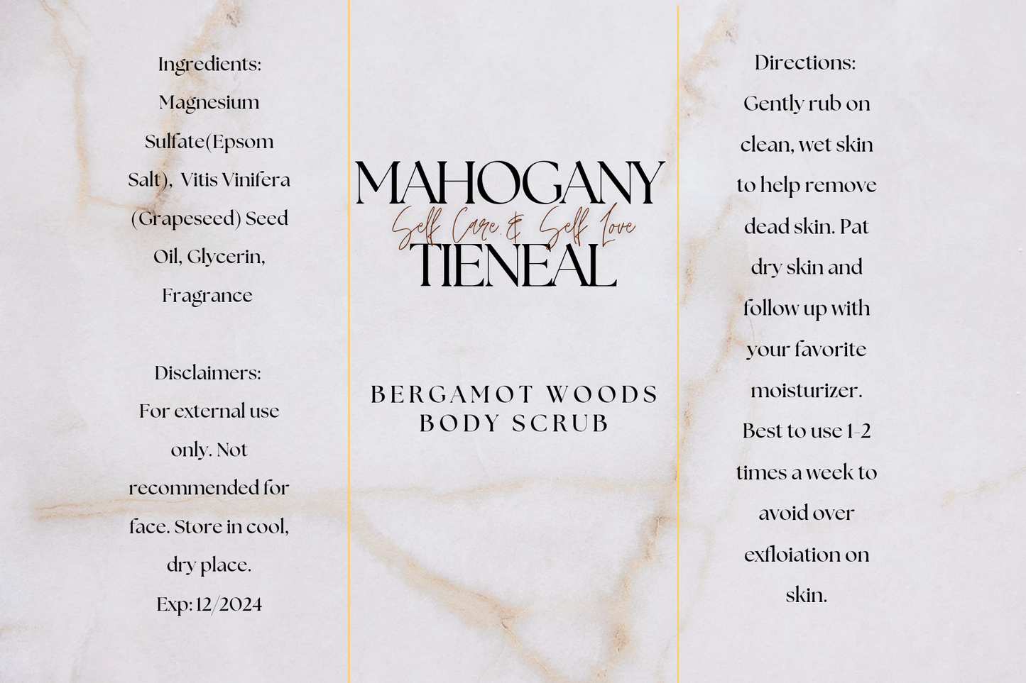 Bergamot Woods Body Scrub